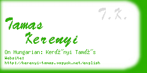tamas kerenyi business card